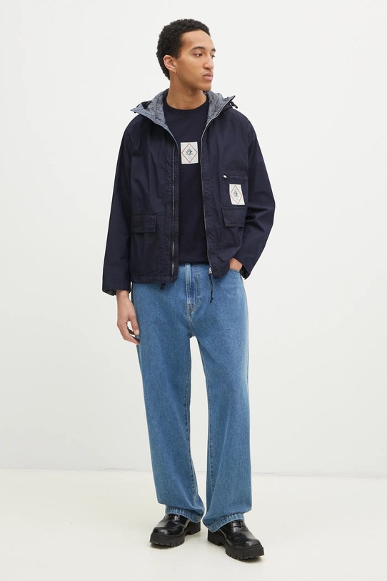 C.P. Company tricou din bumbac 18CMTS187A110056W bleumarin SS25