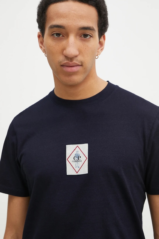 C.P. Company tricou din bumbac bleumarin 18CMTS187A110056W