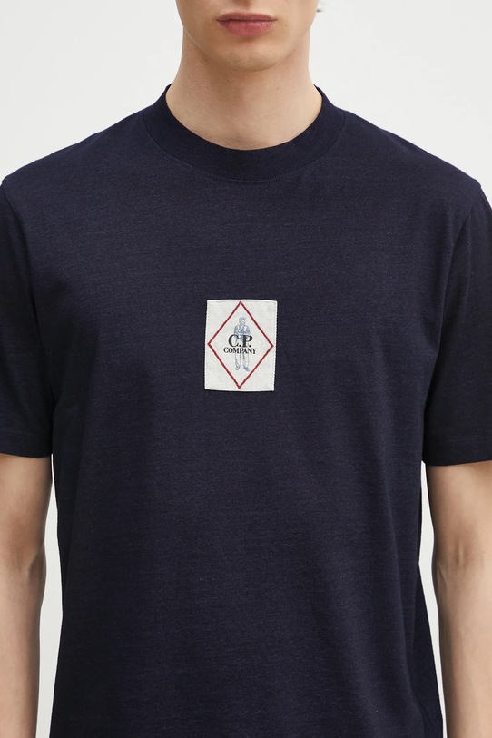 Бавовняна футболка C.P. Company темно-синій 18CMTS187A110056W