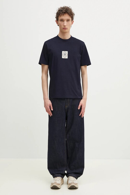 C.P. Company t-shirt bawełniany 18CMTS187A110056W granatowy
