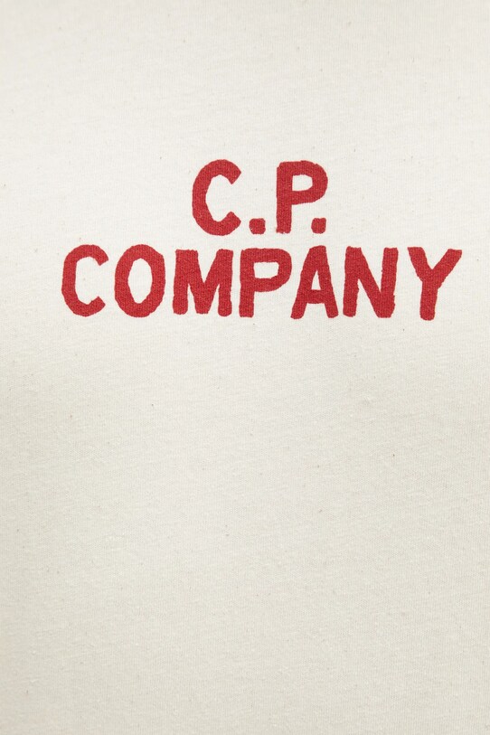 Бавовняна футболка C.P. Company 18CMTS252A110094W бежевий