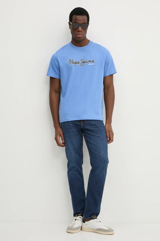 Pepe Jeans tricou din bumbac DORIAN TEE PM509721 violet SS25