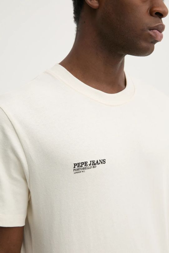 Βαμβακερό μπλουζάκι Pepe Jeans DALTON TEE PM509722 μπεζ