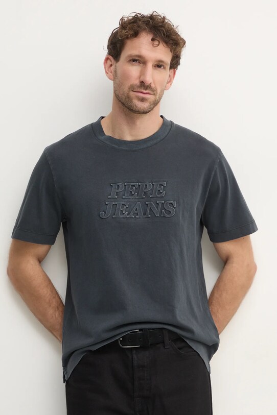 Pepe Jeans tricou din bumbac DARIUS TEE imprimeu negru PM509723