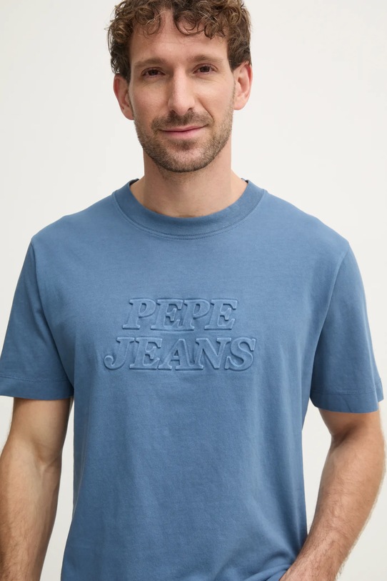 Pepe Jeans tricou din bumbac DARIUS TEE albastru PM509723