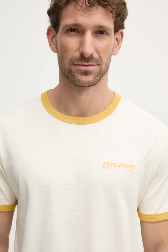 Бавовняна футболка Pepe Jeans PACEY бежевий PM509724