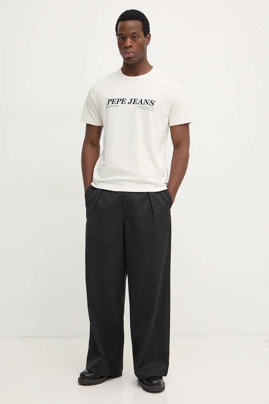 Бавовняна футболка Pepe Jeans DYLAN TEE PM509728 бежевий SS25