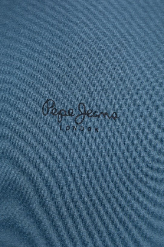 Bavlněné tričko s dlouhým rukávem Pepe Jeans JACKO LONG PM509752 modrá