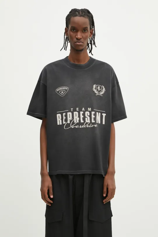 Represent t-shirt in cotone World Championship rilassato nero MLM41143.04