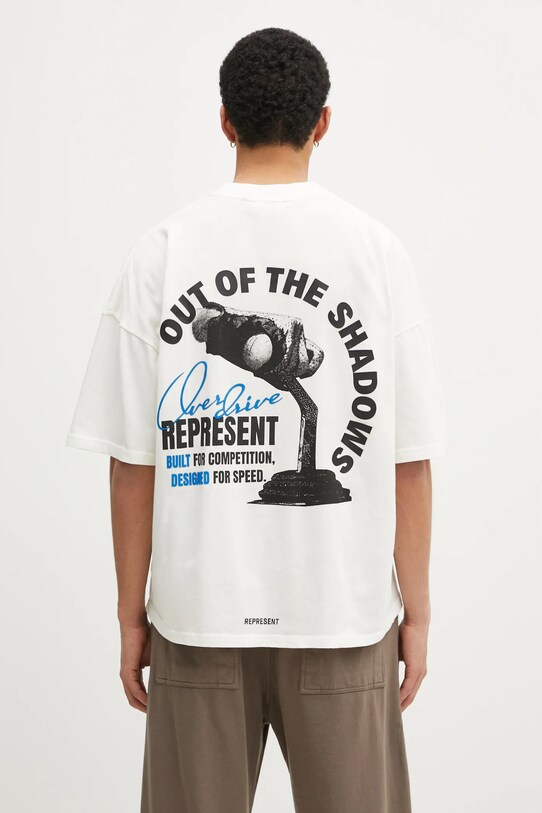 Odzież Represent t-shirt bawełniany Out Of The Shadows MLM41058.72 biały