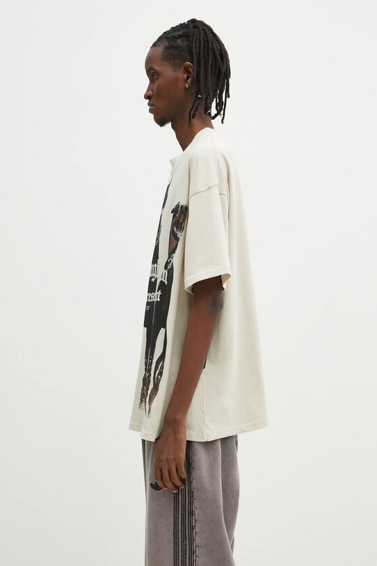 Represent t-shirt in cotone Thoroughbred MLM41135.002 beige SS25