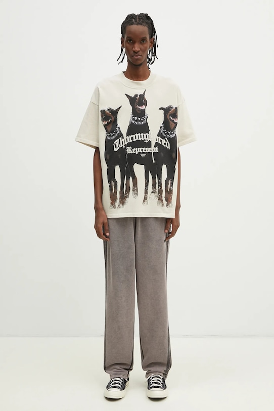 Бавовняна футболка Represent Thoroughbred MLM41135.002 бежевий