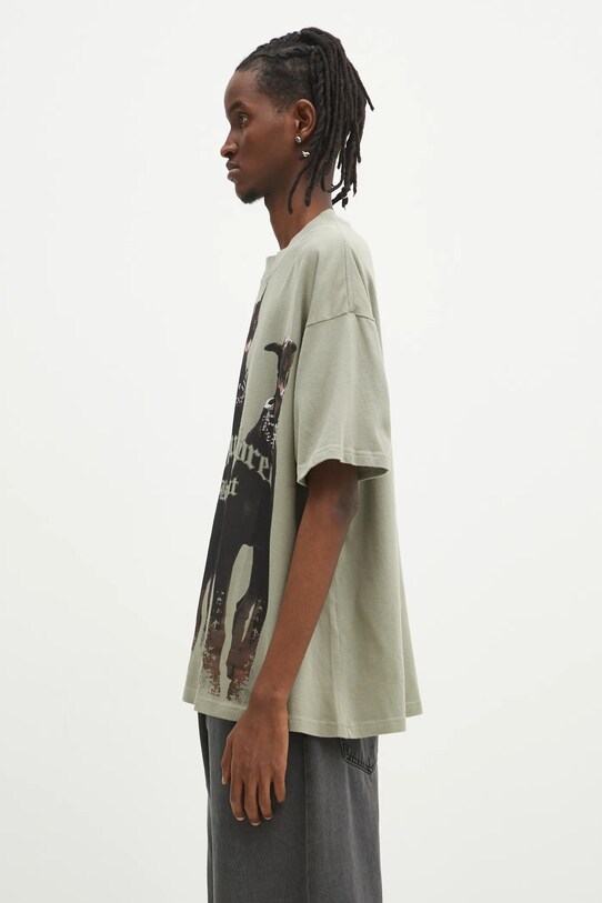 Хлопковая футболка Represent Thoroughbred MLM41135.066 зелёный SS25