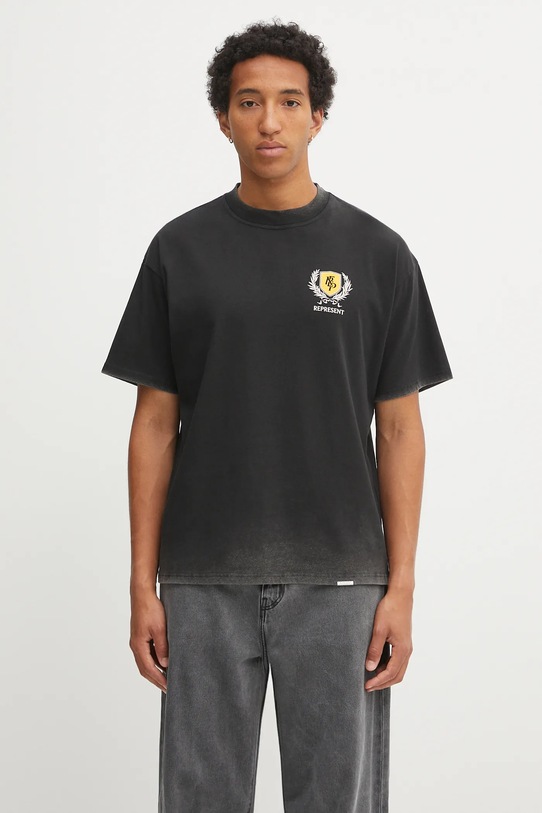 Odzież Represent t-shirt bawełniany Crest MLM41069.06 czarny