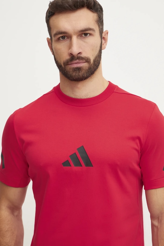 Хлопковая футболка adidas Z.N.E. красный JC7922