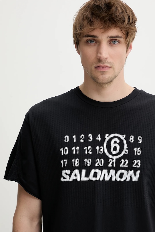 MM6 Maison Margiela tricou x Salomon negru SH0GC0051