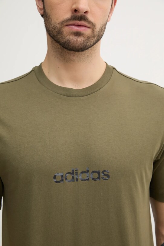 Бавовняна футболка adidas Camo JN1405 зелений