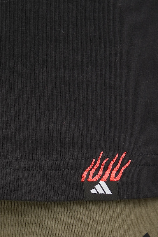 Хлопковая футболка adidas M L M EMB TEE JJ3979 чёрный