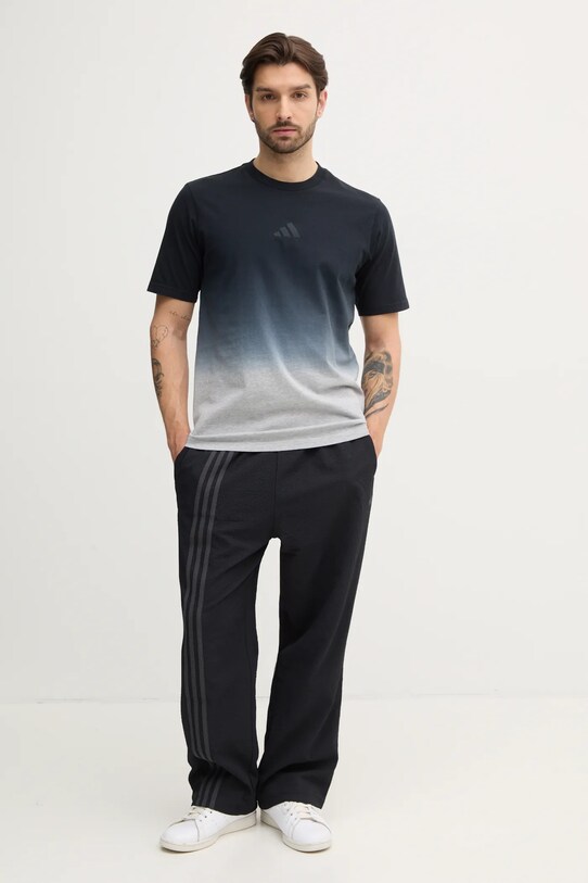 Хлопковая футболка adidas ALL SZN Dip Dye JJ3694 серый SS25