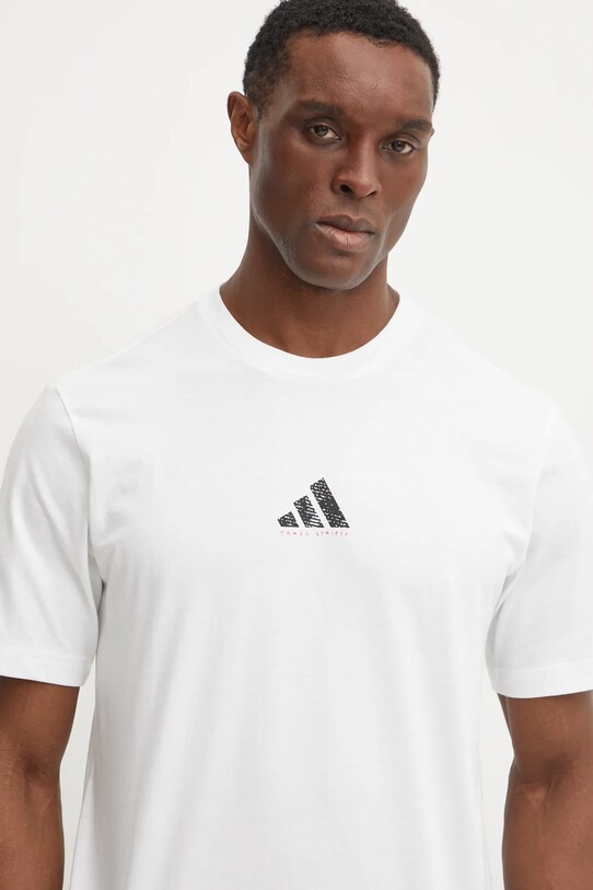 adidas t-shirt bawełniany M C PHOTO TEE biały JN6951