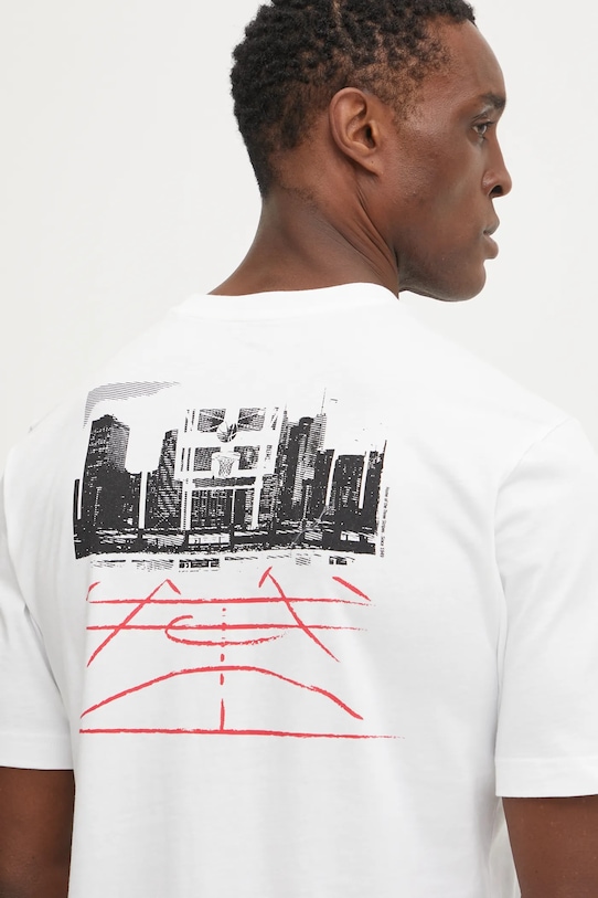 adidas t-shirt bawełniany M C PHOTO TEE JN6951 biały