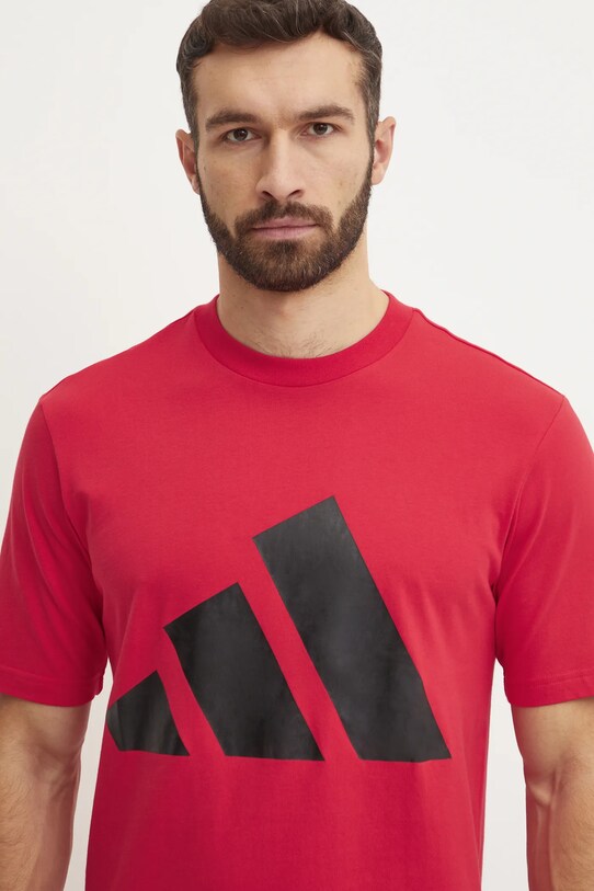 Бавовняна футболка adidas Essentials червоний JE8934
