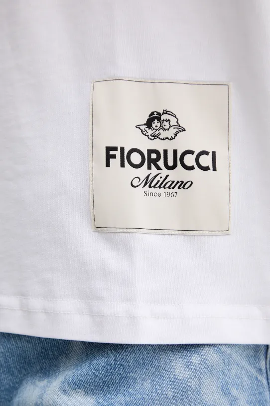 Fiorucci t-shirt in cotone Label Regular Fit T-Shirt U02SPTSH323CJ01WH01 bianco