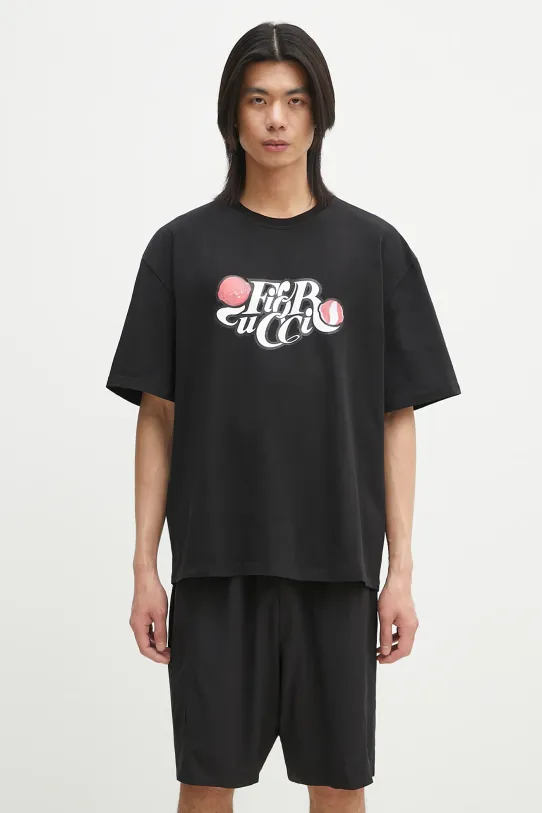 Fiorucci t-shirt in cotone Curly Lollipop Logo Boxy T-Shirt rilassato nero U02SPTSH103CJ01BK02
