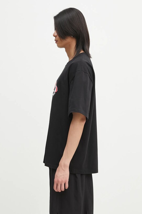Хлопковая футболка Fiorucci Curly Lollipop Logo Boxy T-Shirt U02SPTSH103CJ01BK02 чёрный SS25