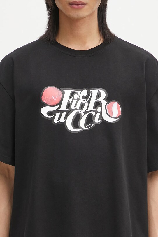 Fiorucci t-shirt in cotone Curly Lollipop Logo Boxy T-Shirt nero U02SPTSH103CJ01BK02