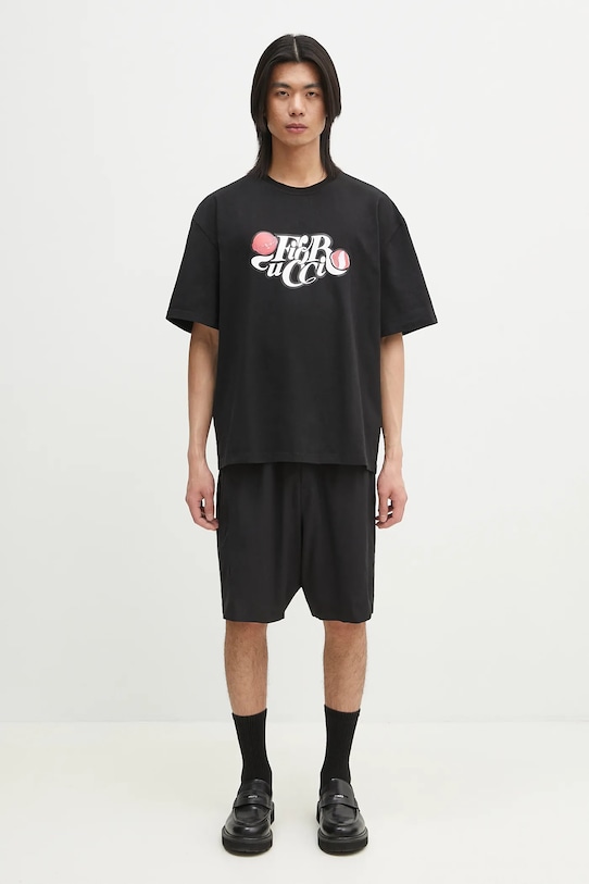 Fiorucci t-shirt in cotone Curly Lollipop Logo Boxy T-Shirt U02SPTSH103CJ01BK02 nero