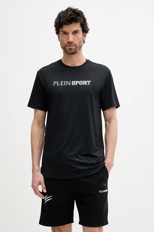 PLEIN SPORT tricou print negru SAEC.MTK7986.STE003N