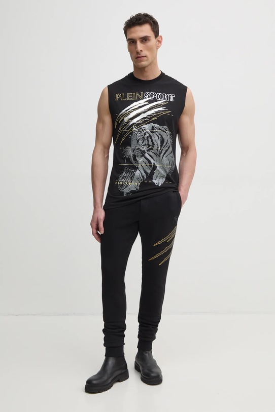 PLEIN SPORT t-shirt in cotone SAEC.MTK8007.STE001N nero SS25