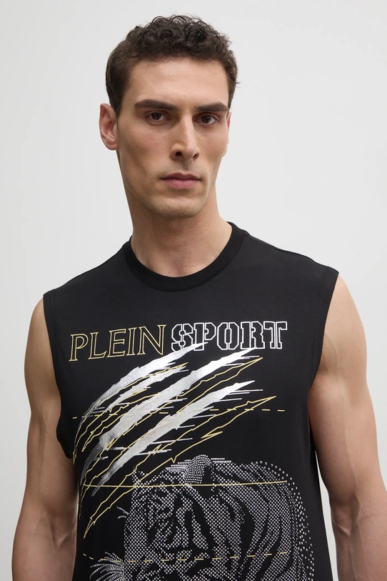 PLEIN SPORT t-shirt in cotone nero SAEC.MTK8007.STE001N