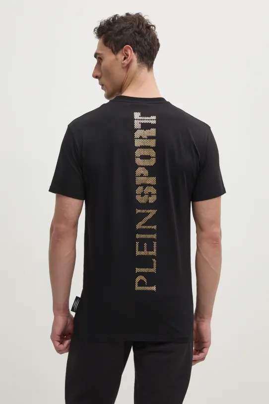 Îmbrăcăminte PLEIN SPORT tricou din bumbac SAEC.MTK8008.STE001N negru