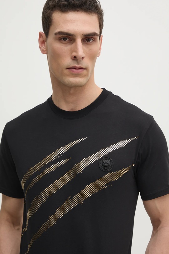 PLEIN SPORT tricou din bumbac negru SAEC.MTK8008.STE001N