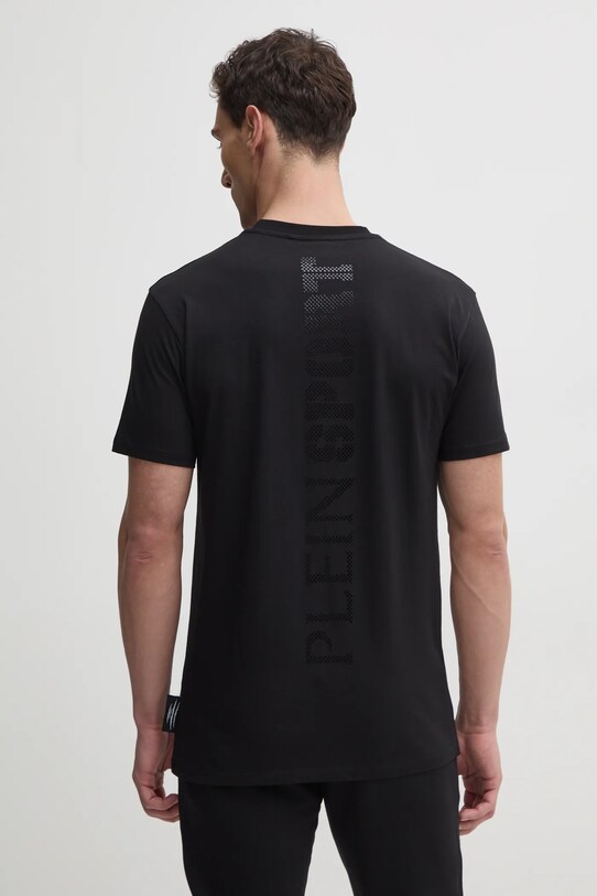 Îmbrăcăminte PLEIN SPORT tricou din bumbac SAEC.MTK8008.STE001N negru