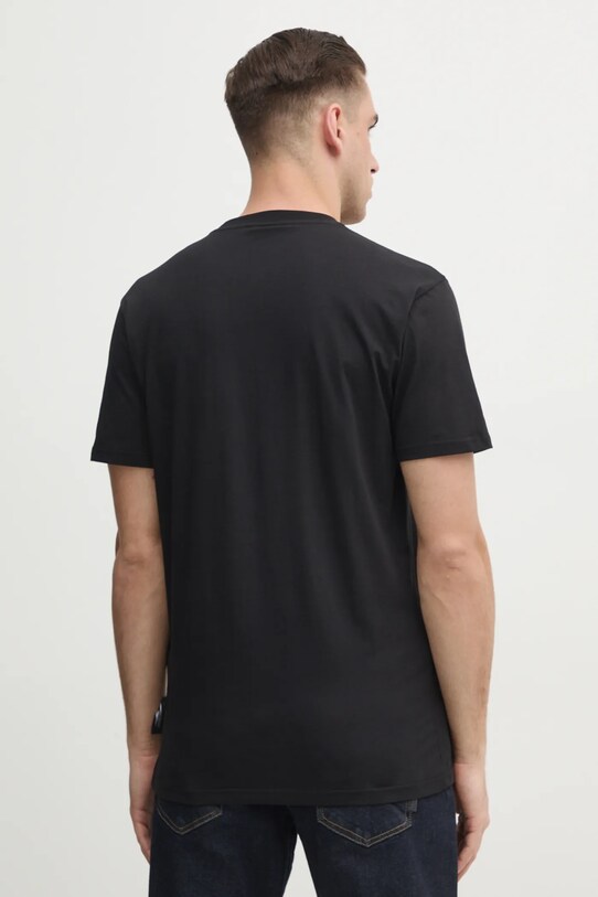 Îmbrăcăminte PLEIN SPORT tricou din bumbac SAEC.MTK8009.STE001N negru