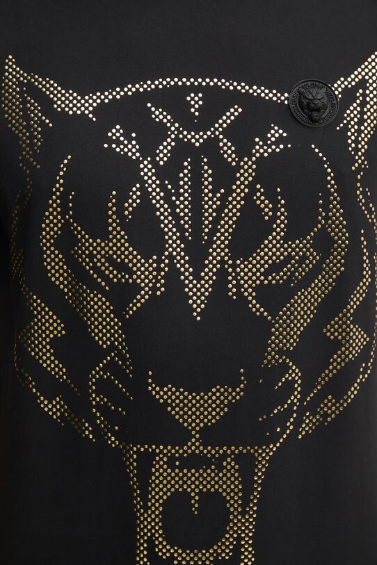 Bavlnené tričko PLEIN SPORT SAEC.MTK8009.STE001N čierna