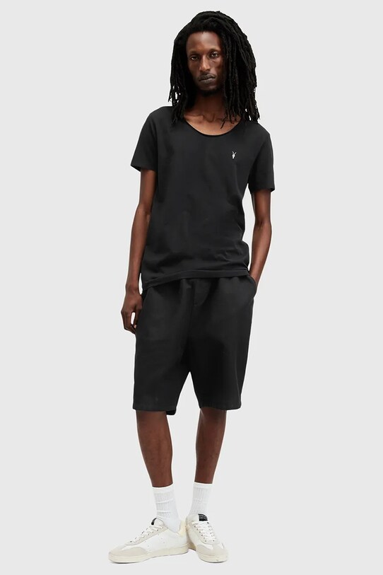 AllSaints tricou din bumbac FARIS negru M017JB