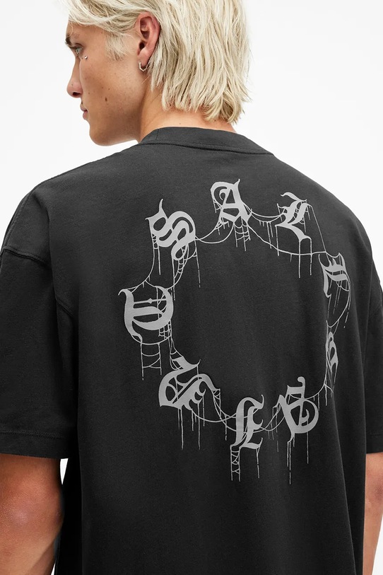 Odzież AllSaints t-shirt bawełniany CRYPTIERRA M054PB czarny
