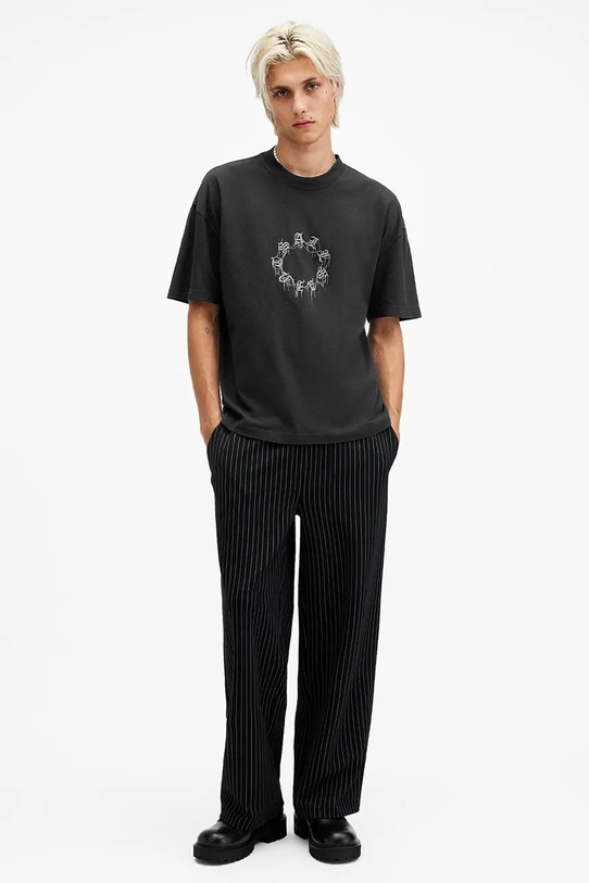 AllSaints t-shirt bawełniany CRYPTIERRA M054PB czarny