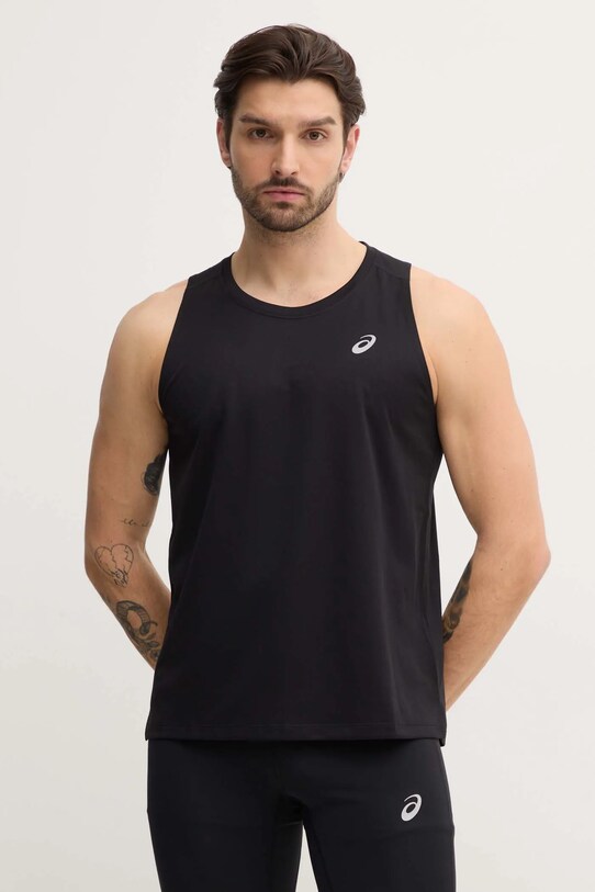 Asics t-shirt do biegania Core regular czarny 2011D223