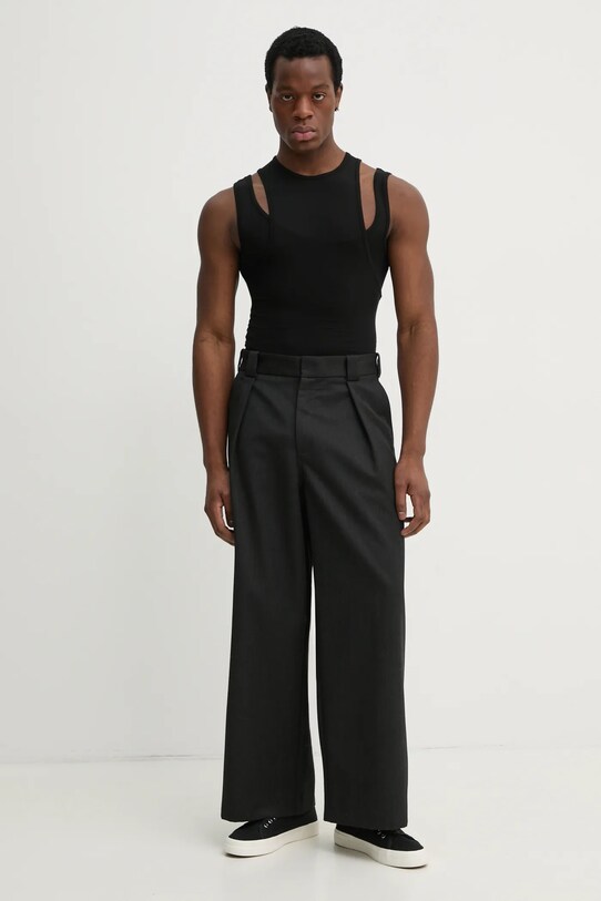 Μπλουζάκι Heliot Emil SS25.M.09.130.BLK01 μαύρο SS25