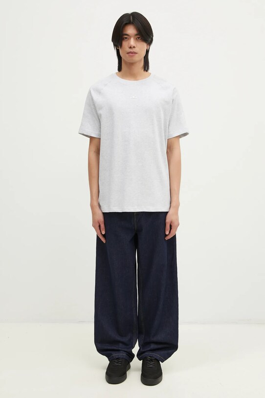 Pamučna majica adidas Originals Premium Essentials Tee JD3275 siva