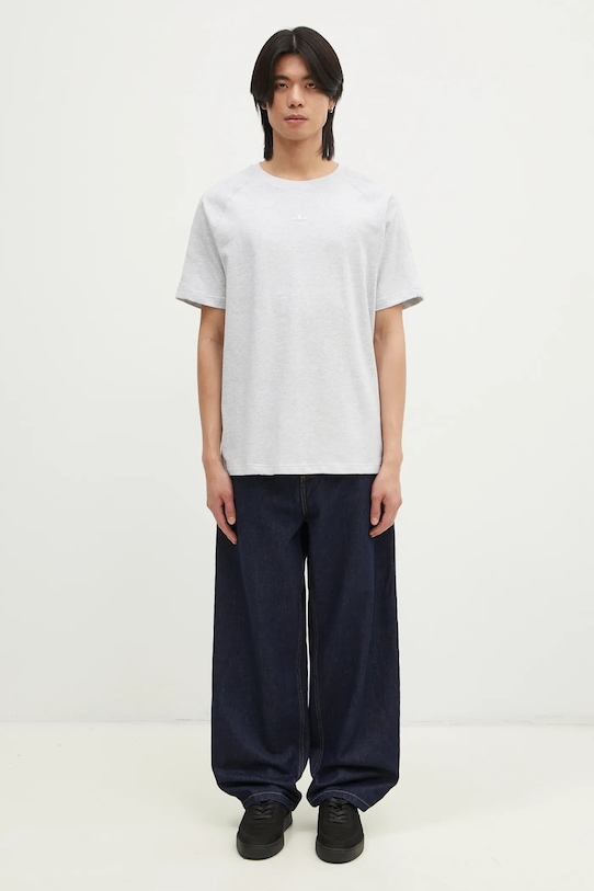 Pamučna majica adidas Originals Premium Essentials Tee JD3275 siva