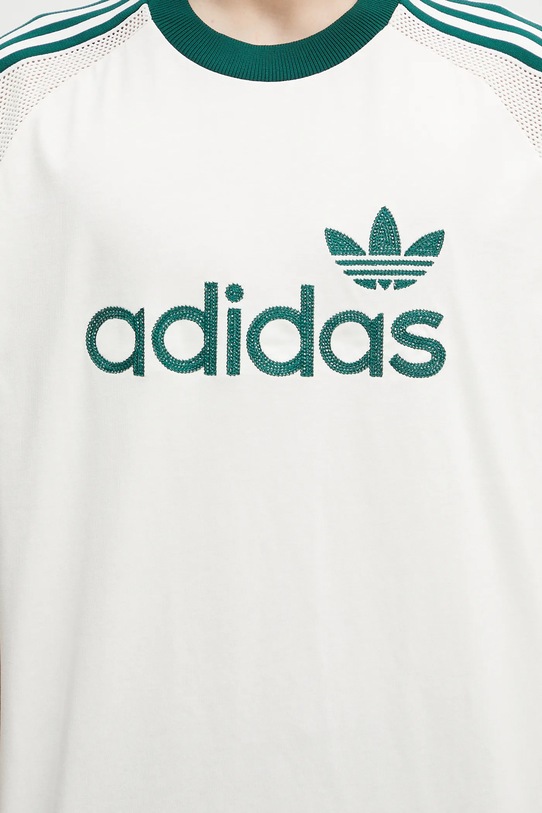adidas Originals t-shirt Premium Knitted Tee beige JD3407