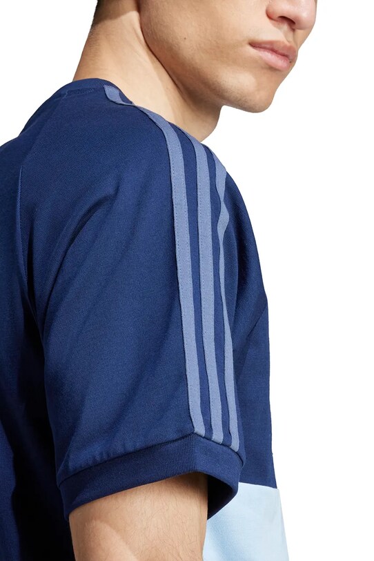 Îmbrăcăminte adidas Originals tricou din bumbac 3-Stripes Panel JD4276 bleumarin