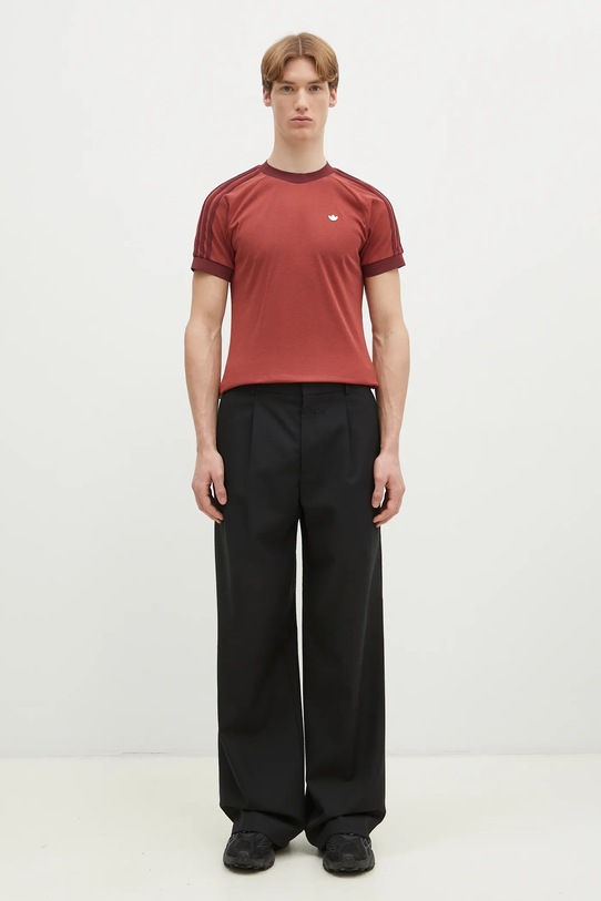 adidas Originals t-shirt z domieszką wełny Cali Tee JM3586 pomarańczowy