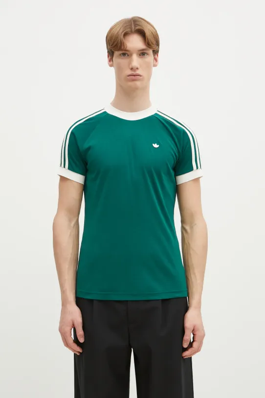 Футболка с примесью шерсти adidas Originals Cali Tee гладкий зелёный JM3587